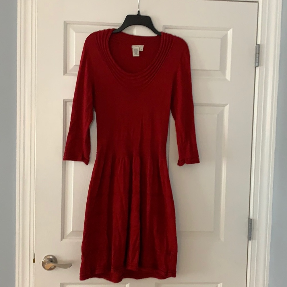Red Sophie Max fitted dress